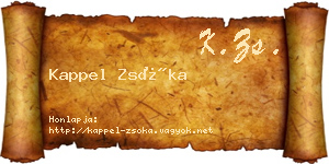 Kappel Zsóka névjegykártya
